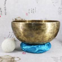 Tibetan Buddism Handmade Copper Large Singing Bowl Bowls with Leather Sticker and Cushion Budismo Nepal 24CM COPPER YOGA BOWL 2024 - buy cheap
