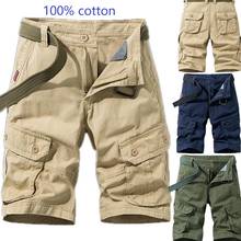 Mens Military Cargo Shorts 2022 Beach shorts Army Camouflage Tactical Shorts Men Cotton Loose Work Casual Short Pants Plus Size 2024 - buy cheap