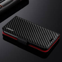 Carbon Fiber Flip Case for Samsung S20 S10 S8 S7 Edge Note 10 9 20 Ultra S10  S9 Plus A91 Leather Wallet Phone Cover for S20 FE 2024 - купить недорого
