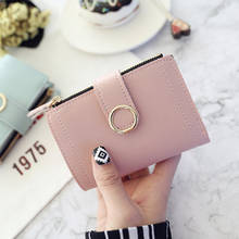 Women Wallets Small Fashion Brand Leather Purse Women Card Bag For Women 2021 Clutch Women Female Purse Money Clip Wallet 2024 - buy cheap