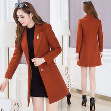 2020 New Autumn And Winter Woolen Coat Female Long Slim Thick Warm Woolen Coat Women Jacket Fashion Outerwear Women's Clothing 2024 - buy cheap
