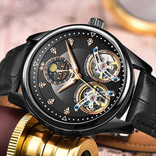 Lige authentic marca superior de luxo dos homens relógios automático preto relógio aço inoxidável à prova dwaterproof água negócios mecânico relógio de pulso 2024 - compre barato