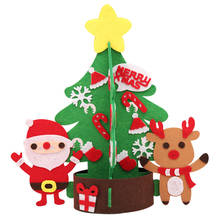 2019 Christmas Tree Children Ornaments Xmas Creative Gift DIY Felt Cloth Decoration Cartoon Santa Elk Felt Christmas Tree 2024 - buy cheap