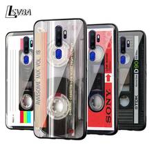 Capa de celular oppo a5 a9 2020 f7, capa de cassete clássica antiga para oppo reno 2 z 2z 2f 3 4 pro 5g, capa de telefone preta brilhante 2024 - compre barato