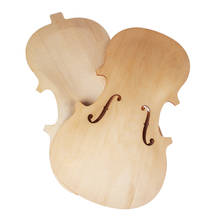 6 Set Violin Front Back Plate Solidwood Unfinished Violin DIY Parts Tools 2024 - купить недорого
