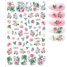 3D Nail Sticker Decals Fashion Butterfly Flowers Nail Art Decorations Stickers Sliders Manicure Accessories Nails 2024 - buy cheap