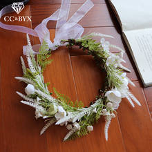 CC Flower Crown Tiara Garland Hairbands Leaves Shape 100% Handmade Wedding Hair Accessories For Bridal Girls Party Beach mq062 2024 - buy cheap