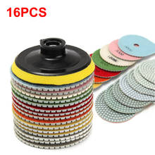 Hot 16pcs Diamond Polishing Pads Kit 4 inch 100mm Wet/Dry for Granite Stone Concrete Marble Polishing Use Grinding Discs Set 2024 - buy cheap