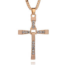 Lucky Movie Characters Logo Religion Jesus Cross Zircon Pendant Necklace Love Woman Mother Girl Gift Wedding blessing Jewelry 2024 - buy cheap
