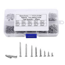 250 Pcs Self-Tapping Screws Kit Metal Screws 4/5/6/8/10/12/14/16/18/20mm Accessories EIG88 2024 - buy cheap