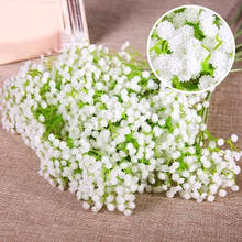 Gypsophila-flores artificiales de seda hilada, ramo de flores falsas, Decoración de mesa, suministros para celebración de boda, 1 ud. 2024 - compra barato