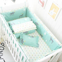 Baby Bedding Set Cotton Bed Linen For Baby Cartoon Bumper Protecor Newborns Crib Bedding Set Kids Breathable Cot Bumper 4pcs/set 2024 - buy cheap