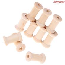 Smart Home 10Pcs Wooden Bobbins Spools Reels Vintage Style Organizer For Sewing Ribbons Twine Wood Crafts Tools Thread 2024 - buy cheap