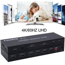 4K 60Hz 2.0 HDMI Matrix 4x2 HDR Switch Splitter 4 In 2 Out YUV 4:4:4 Optical SPDIF 3.5mm Jack Audio Extractor EDID HDMI Switcher 2024 - buy cheap