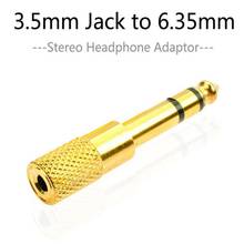 Audio Adapter Stereo 6.35 male to 3.5 Female Jack Plug Audio Stereo Adaptor Gold Quality Headphone Gold-plated Plug Converter 2024 - buy cheap