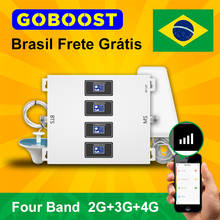 усилитель сигнала мобильной связи, Усилитель сотовой связи GOBOOST для телефона из Бразилии, диапазон 900 1800 2100 2600 МГц, ретранслятор Gsm 2g 3g 4g, из Бразилии, бесплатная доставка 2024 - купить недорого