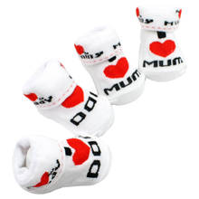 Winter Baby Love MUM&DAD Socks Baby Infant Boy Girl Slip-resistant Floor Socks Love Dad Love Mum Letter Socks Носки Для Девочек 2024 - buy cheap