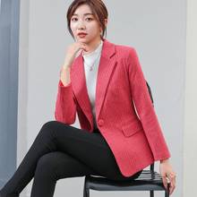 Wool Winter Autumn Women Plaid Blazers Jackets Work Office Lady Suit Slim Single Breasted Business Female Blazer Coat Talever 2024 - buy cheap