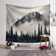 Nature Psychedelic Mountain Tapestry Foggy Forest Landscape Mandala Fabric Blanket Tablecloth Dorm Decor Hanging Wall Tapestries 2024 - buy cheap