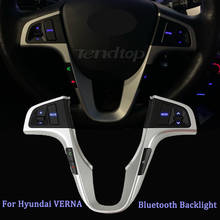 Excelente interruptor de botón de Control de música y volumen de Audio para Hyundai VERNA SOLARIS, volante con retroiluminación Bluetooth, SUPERB 2024 - compra barato