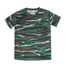 Camiseta camuflada masculina, camiseta para acampamento tático de secagem rápida para caminhadas e caça, camiseta militar do exército 110 a 190 2024 - compre barato