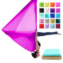 Anterior fitness 5 metros yoga rede tecido 20 cores náilon tricot yoga cinto balanço anti gravidade sedas aéreas 2024 - compre barato