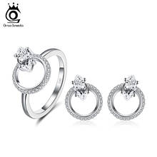 ORSA JEWELS Solitaire Engagement Ring Earring Pendant Necklace Real 925 Silver Jewelry Ser for Girls Women Wedding Party OSS98 2024 - buy cheap