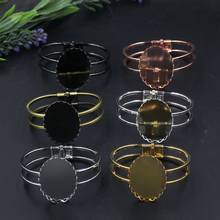 Fit 30*40mm Blank Base Cabochon Bracelet Base 6 Color Vintage Copper Blank Setting Jewelry Finding Bezel For Diy Bangle(06111) 2024 - buy cheap