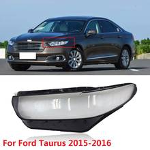 Capqx 1 pçs para ford taurus 2015-2016 frente farol lâmpada capa abajur farol à prova dwaterproof água brilhante cabeça luz sombra escudo boné 2024 - compre barato