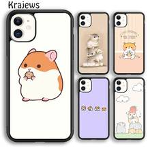 Krajews Cartoon Hamster Phone Case Cover For iPhone 5s SE 6s 7 8 plus X XS XR 11 12 13 pro max Samsung Galaxy S8 S9 S10 Plus 2024 - buy cheap