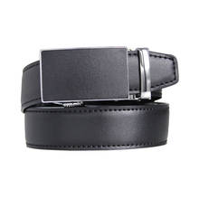 Mens High Quality Genuine Leather Belt-Ratchet Automatic Buckle Men Belt Popular Business Casual Male Belts Luxury Free Shipping 2024 - buy cheap