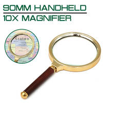 90mm Handheld 10X Magnifier Magnifying Glass Lens Loupe Reading Jewelry Magnification 2024 - buy cheap