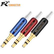 10pcs/lot High Quality Jack 3.5 Audio Wire Connector  3.5mm 3 Pole Stereo Plug Gold Plated Earphone DIY Plug R Connector 2024 - buy cheap