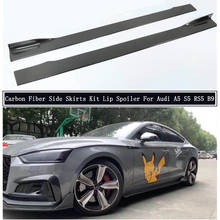 For Audi A5 S5 RS5 B9 2017 18 2019 2020 2021 Carbon Fiber Side Body Skirts Kit Lip Splitters Trim Cover Spoiler Car Accessories 2024 - buy cheap