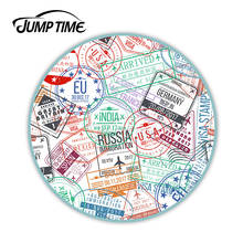 Jump Time Passport Stamps Vinyl Stickers Travel Sticker Laptop Luggage JDM Decal Car Wrap Bumper Trunk Truck Graphics 2024 - buy cheap