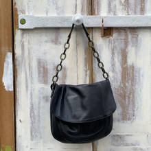 Vintage chain women shoulder bags Large capacity black PU leather Crossbody Bags for female big handbag bolsa feminina totes 2024 - buy cheap