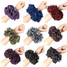 Elastic Scrunchies Hair Accessories Hair Ties Band Glitter Ponytail Holder Headwear Accessories for Women Girls Big Size 14-18cm 2024 - buy cheap