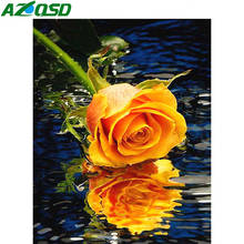 AZQSD Diamond Painting Rose Full Drill Square Crystal Embroidery Flower Cross Stitch Kits Handmade 5d Diy Home Decor Gift 2024 - buy cheap