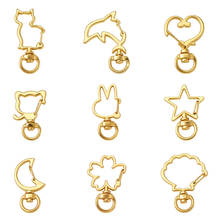 60pcs Cute Mix Shape Rabbit Cat Carabiner Swivel Clasps Metal Swivel Lobster Claw Clasp Trigger Snap Hook for Keychain DIY Craft 2024 - buy cheap