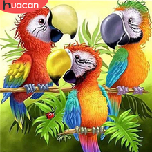HUACAN Diamond Painting Full Square New Arrival Parrot Diamond Embroidery Cross Stitch Animal Wall Art Decor 2024 - buy cheap
