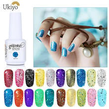 Ukiyo-esmalte em gel para unhas, 15ml, brilhante, glitter, uv, led, esmalte em gel para manicure, arte, híbrido 2024 - compre barato