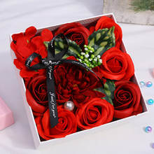 Festival Gift Artificial Flowers Soap Rose Box Valentine's Day Head For Wedding Party Home Decorations DIY Craft Wedding Home 2024 - купить недорого