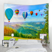 Hot Air Balloon Tapestry Mountain Nature Landscape Art Wall Hanging Tapestries for Living Room Home Decor 2024 - buy cheap