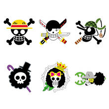 Pegatinas de pared con logo de pirata de Three Ratels CDM120, pegatina de anime para capó de coche, calcomanía para portátil 2024 - compra barato