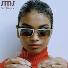 Gafas de sol rectangulares Steampunk para mujer, lentes de sol Punk Retro, de diseñador de marca de lujo, anteojos Vintage, UV400 2024 - compra barato