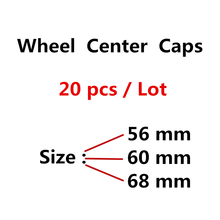20pcs 68mm 60mm 56mm Black Blue White Wheel Center Hub Caps Badge Logo Car Styling Accessories 2024 - buy cheap