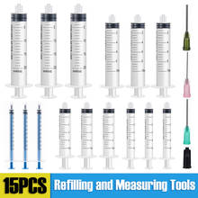 15Pcs Syringes Set 14/16/20GA Blunt Tip Needle Caps Luer Slip Syringe Glue Applicator Multi-functional Refilling Measuring Tools 2024 - buy cheap