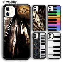 Krajeones-funda de teléfono con teclas de Teclado de Piano, para iPhone 5s, 6s, 7, 8 plus, X, XS, XR, 11, 12 pro, max, Samsung Galaxy S7, S8, S9, S10 Plus 2024 - compra barato