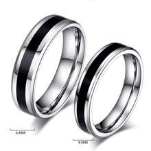 Кольца JIOROMY из нержавеющей стали, обручальные кольца черного цвета с украшения для влюбленных из титановой стали 2024 - купить недорого