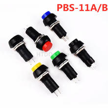 Interruptor de botón momentáneo de autobloqueo, pulsador de PBS-11A, colores verde/rojo, eléctrico, para fabricación de modelos DIY, 5 uds. 2024 - compra barato